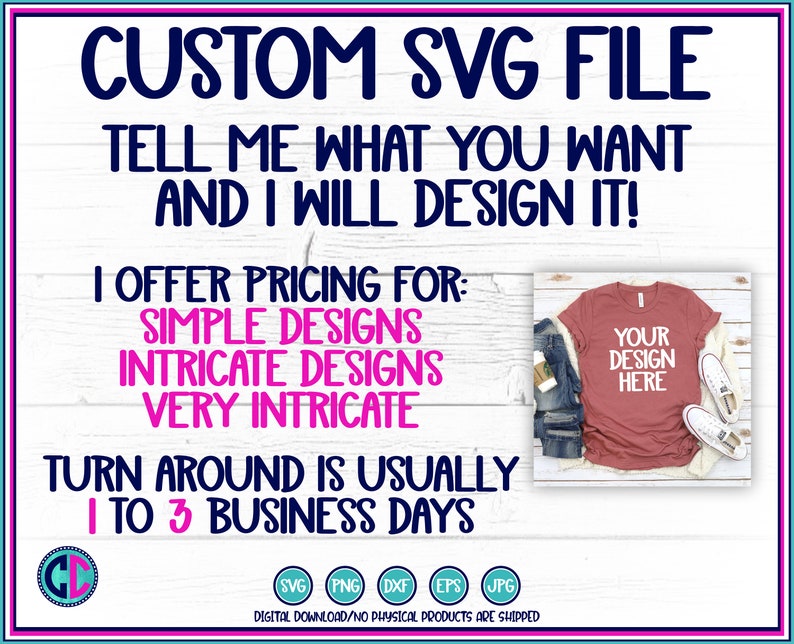 Custom SVG File for Cricut, custom svg file, custom silhouette file, Brother ScanNCut file, Guaranteed clean svg cut file made just for you! 