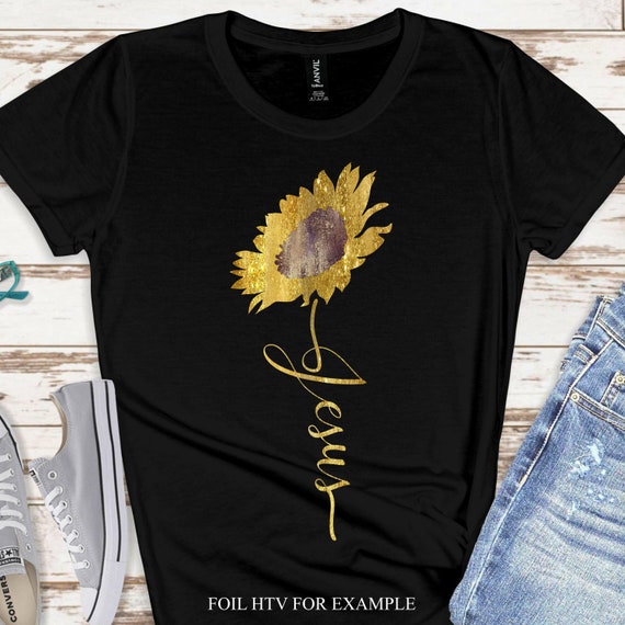 Jesus Sunflower SVG, Cross Faith Clipart (Digital Download)