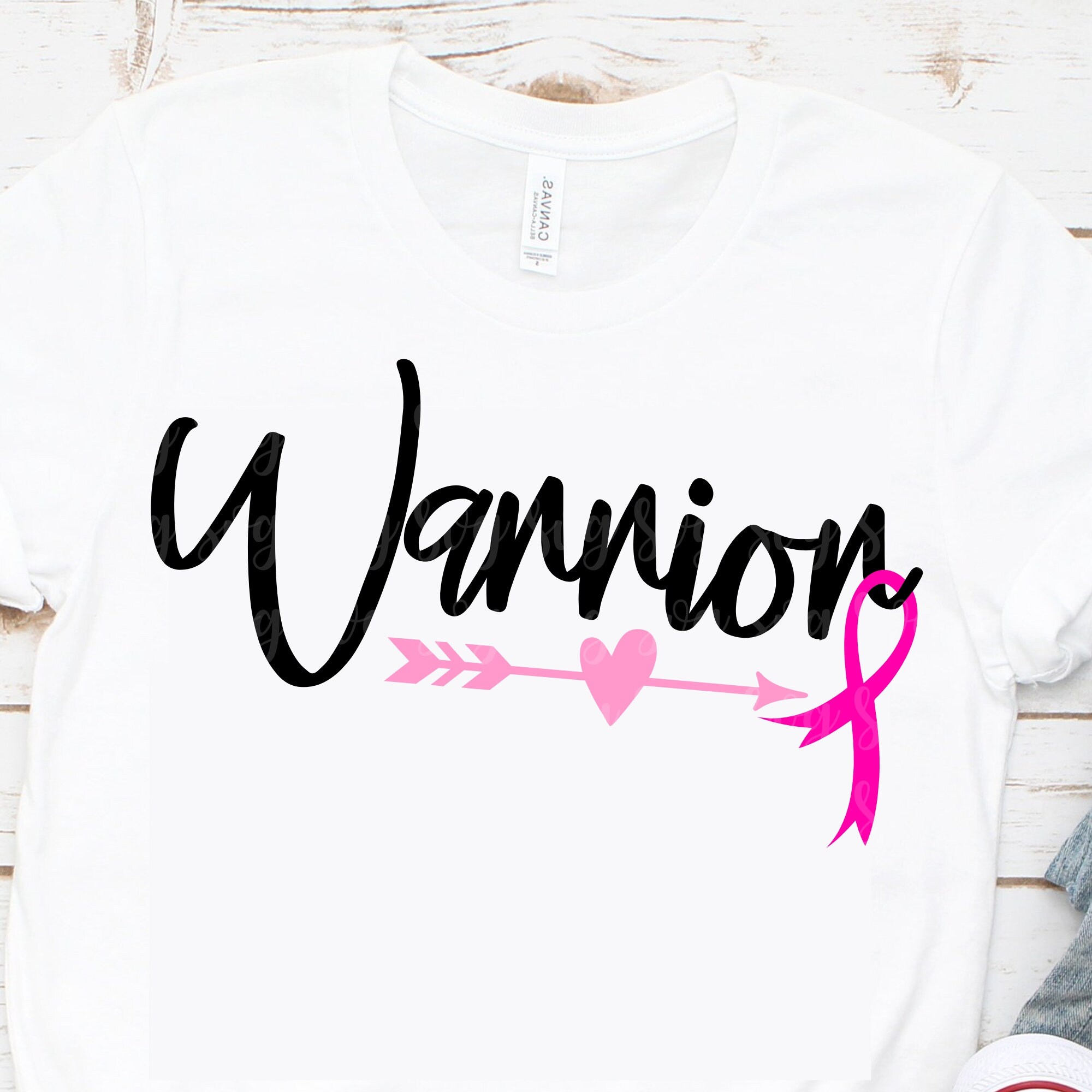 Breast Cancer Warrior SVG, Breast Cancer Messy Bun SVG By  LemonStudioCreations