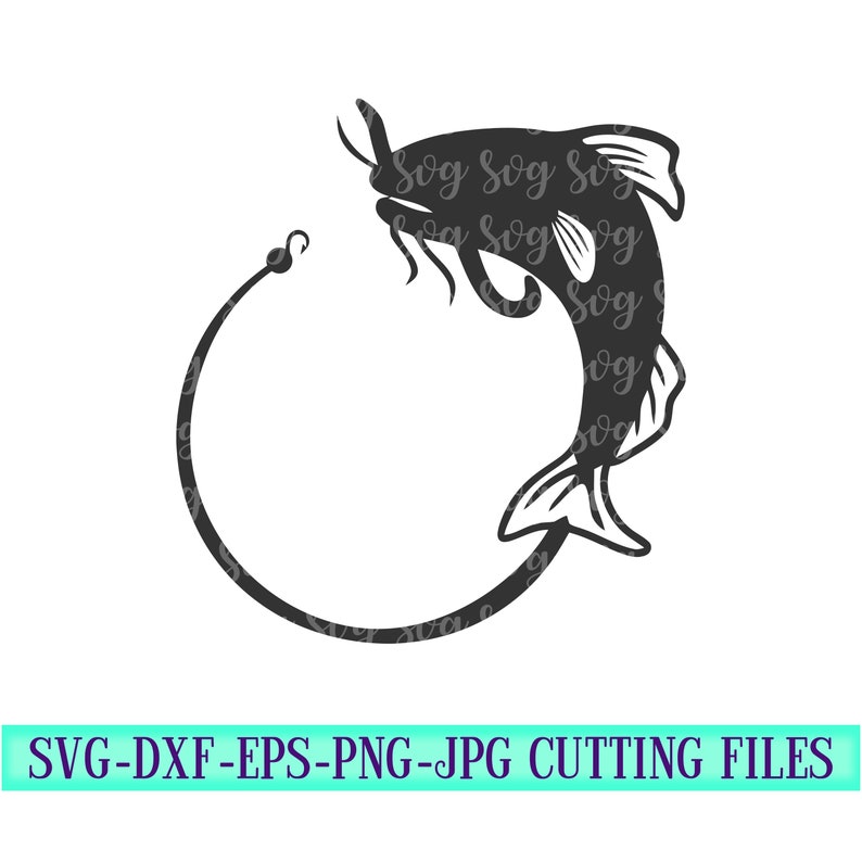 Download Catfish monogram svg fishing monogram svg catfish svg | Etsy