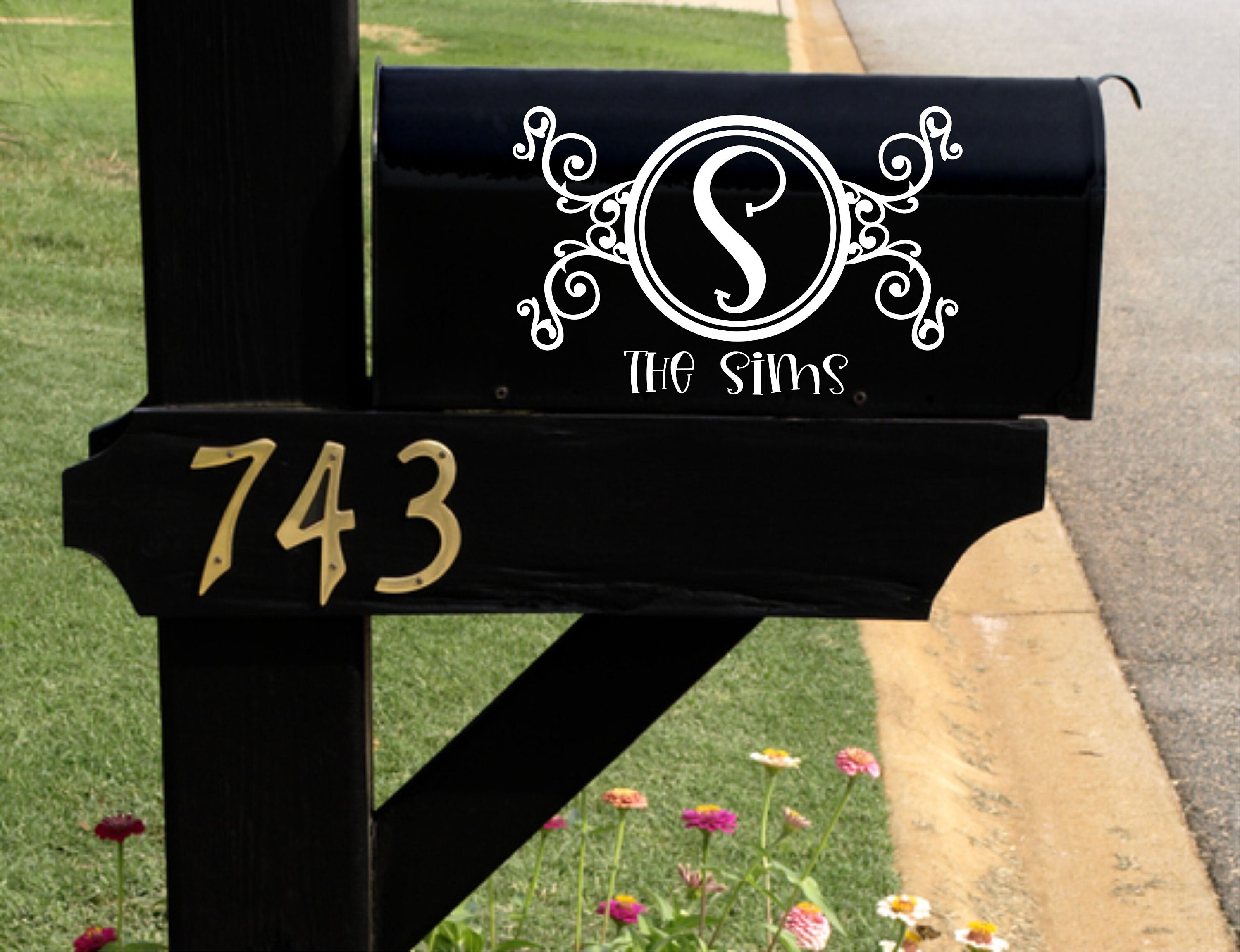 Download Vine Mailbox Frame Svg Ornament Clip Art Monogram Frame Mailbox Decal Mail Box Decal Cricut Designs Silhouette Designs