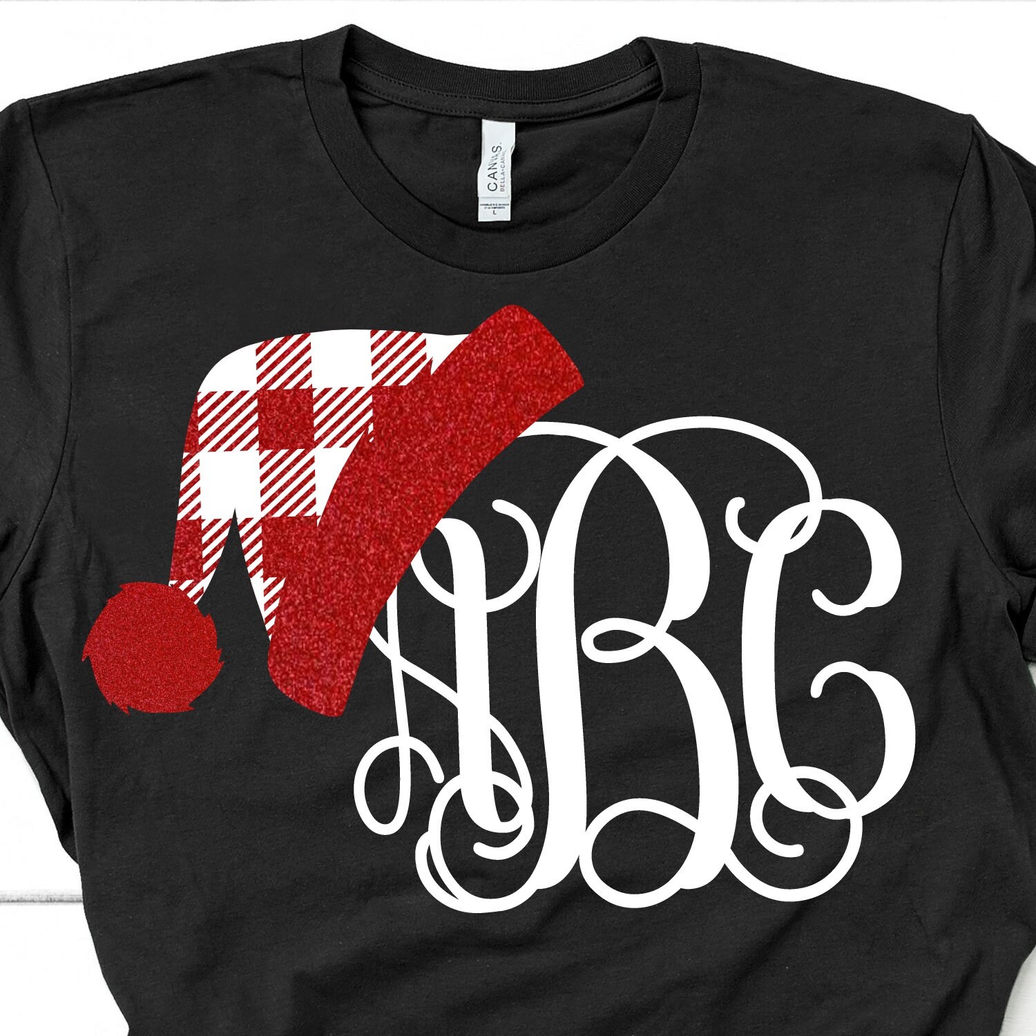 Download Plaid Santa Hat,Buffalo Plaid Santa Monogram,Santa Hat svg ...