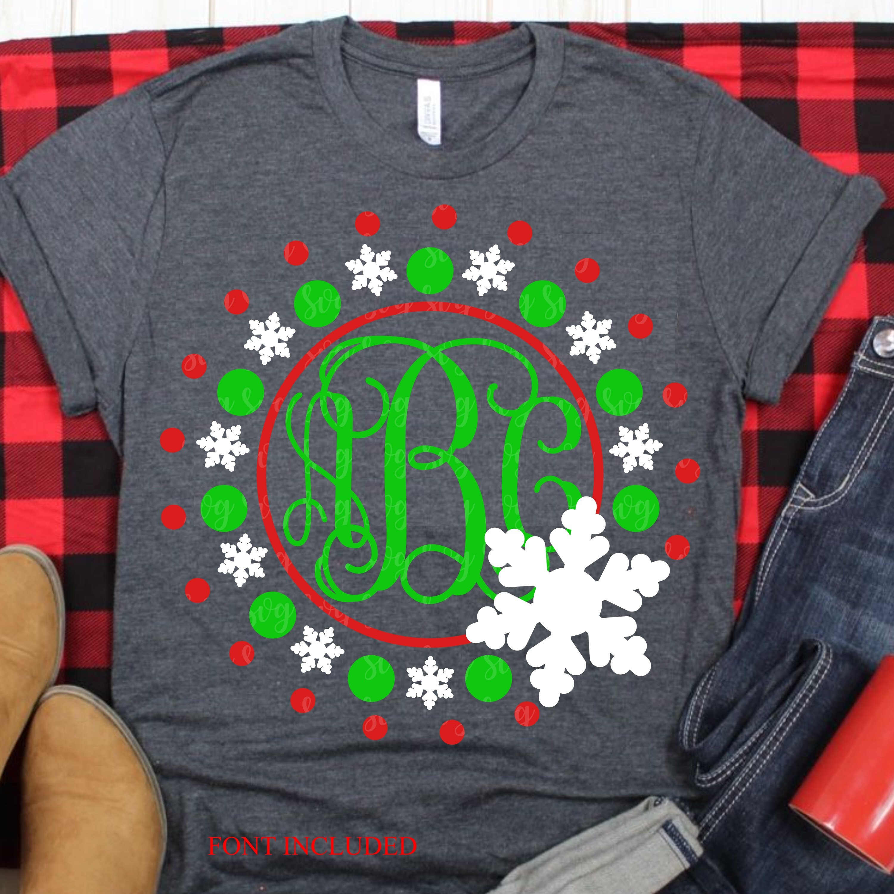 monogram snowflake svg, Monogram svg,Christmas Shirt svg ...