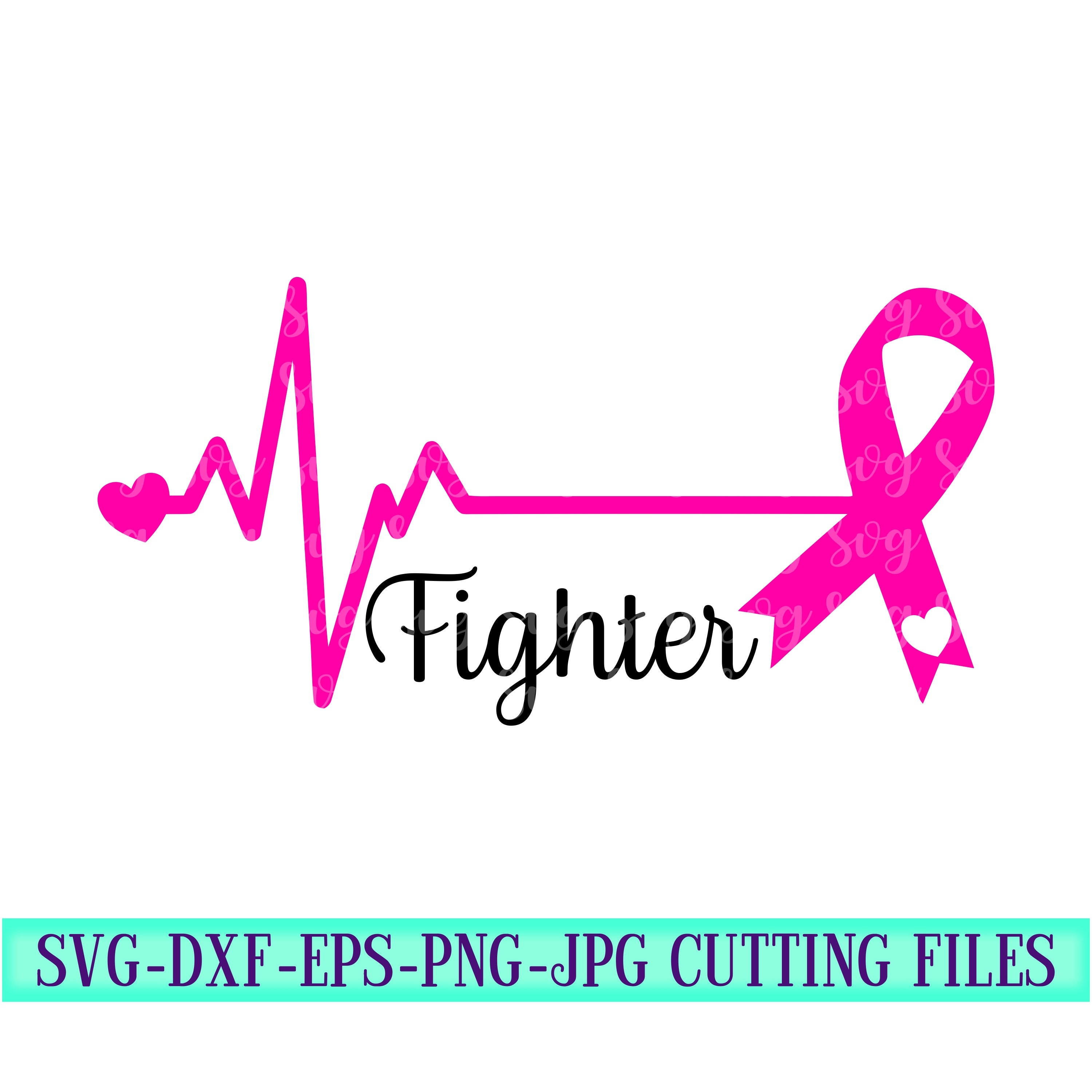 Heart Ribbon svg, Breast cancer, pink ribbon svg, Survive