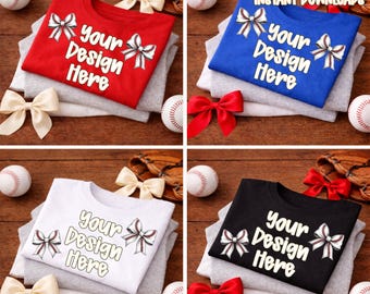 Baseball Shirt Mockup Bundle, Folded Mockup, Baseball Shirt Mockup, Bundle Mockup, Baseball TShirt Mockup, FlatLay Mockup