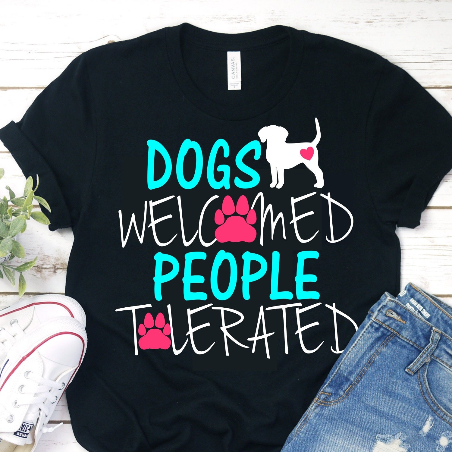 Download Dogs Welcome People Tolerated Svg Dog Svg Puppy Svg Dog Tshirt Tshirt Svg Dog Dog Dxf Crafty Cuttables Cricut Designs Silhouette Design SVG, PNG, EPS, DXF File