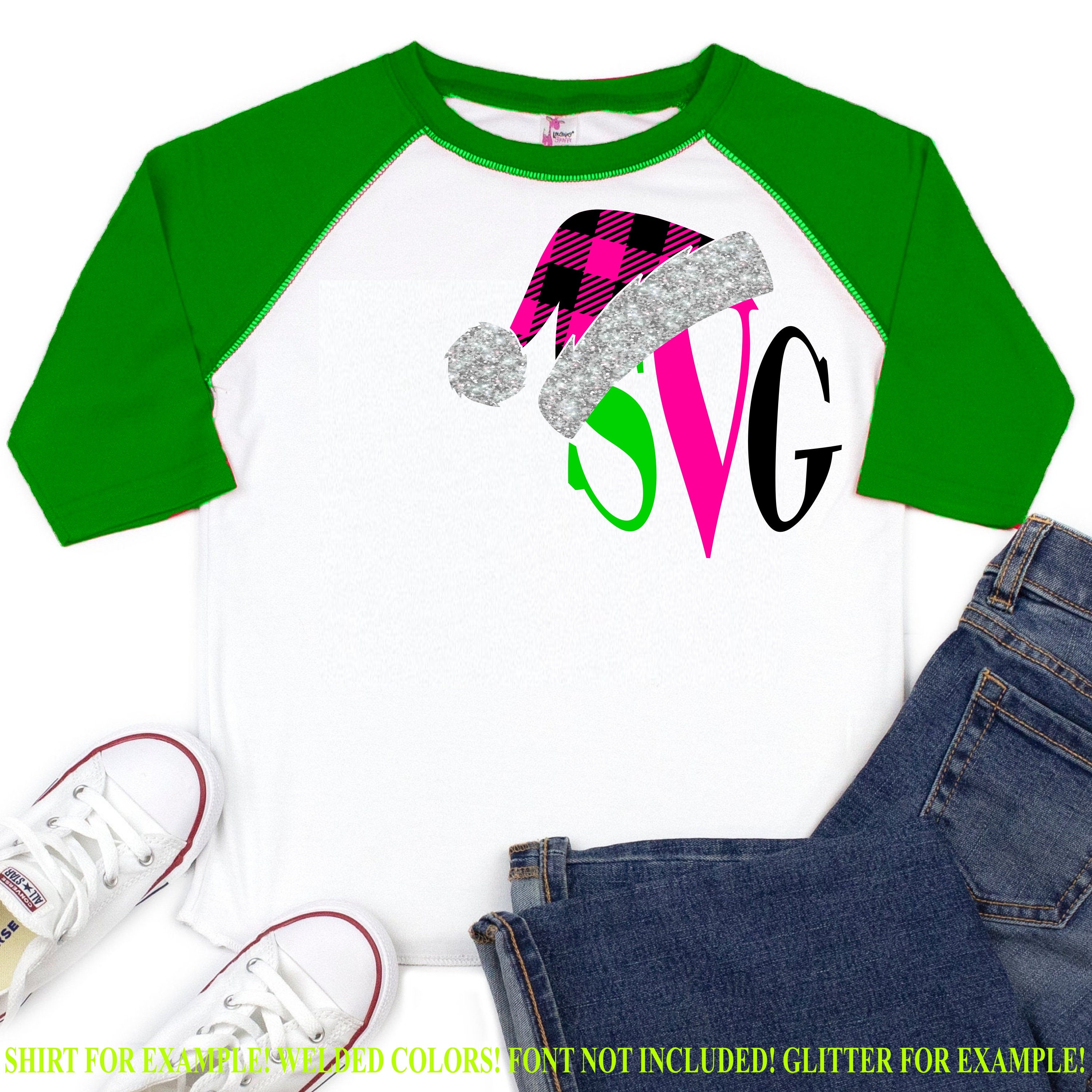 Plaid Santa Hat Buffalo Plaid Santa Monogram Santa Hat Svg Santa Hat Monogram Christmas Cut Files Cricut Svg Svg For Mobile Mobile Svg