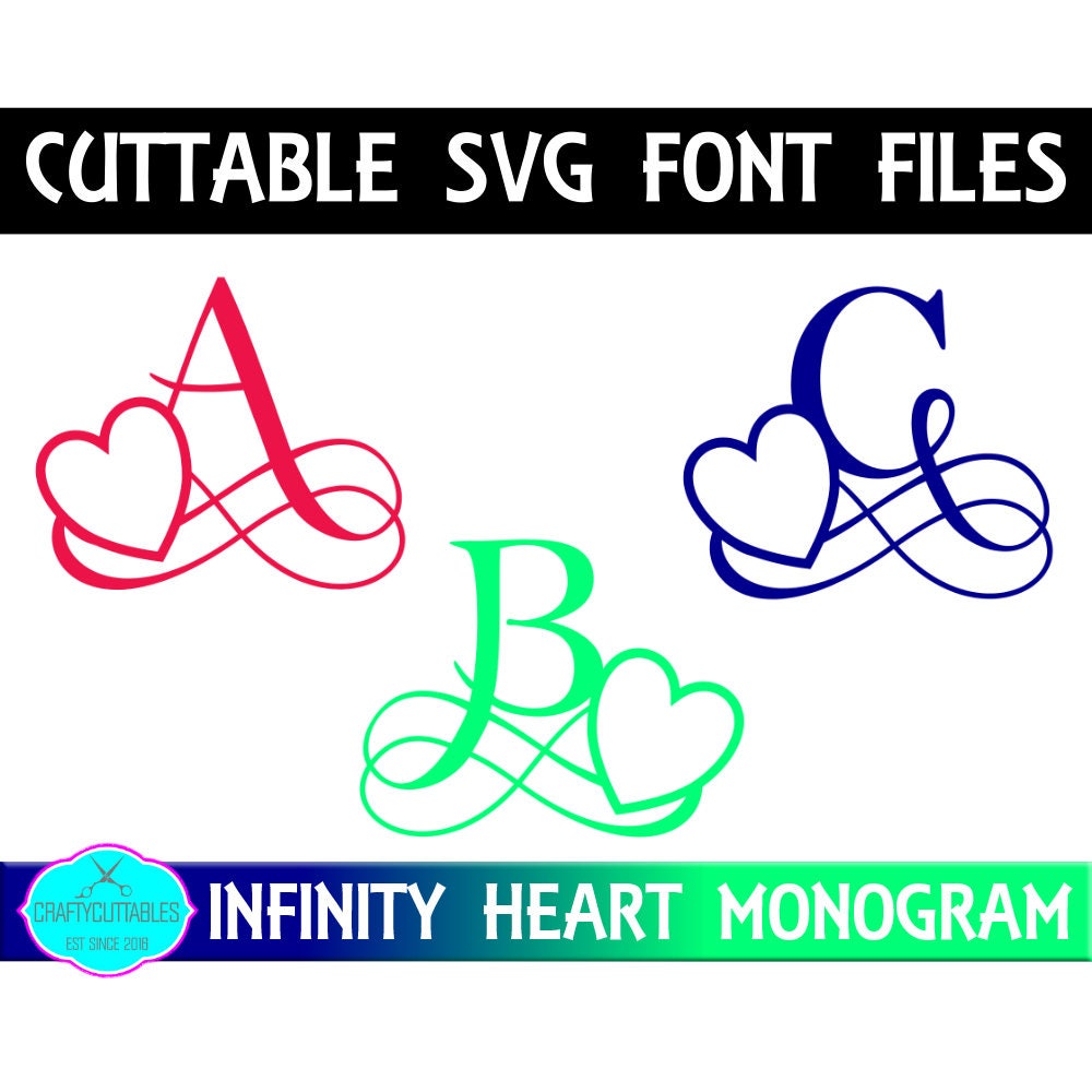 Download Heart Monogram Font SVG,Heart font,Fonts, Infinity Heart font, Heart Monogram,Cricut Designs ...