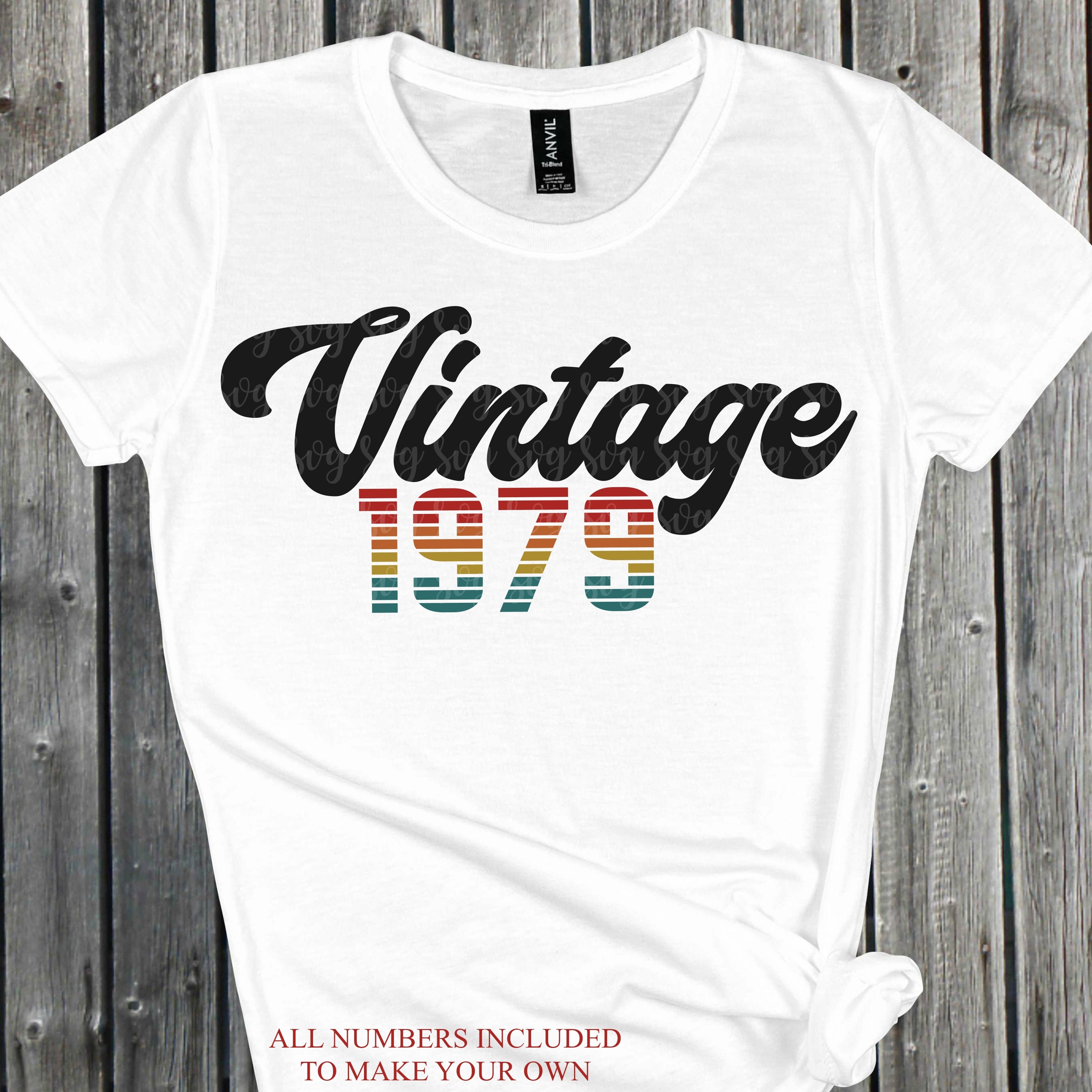Download Vintage Svg Vintage Birthday Svg Vintage Year Svg Old School Svg Svg For Cricut Silhouette Designs Vintage 1979 Svg Vintage Design