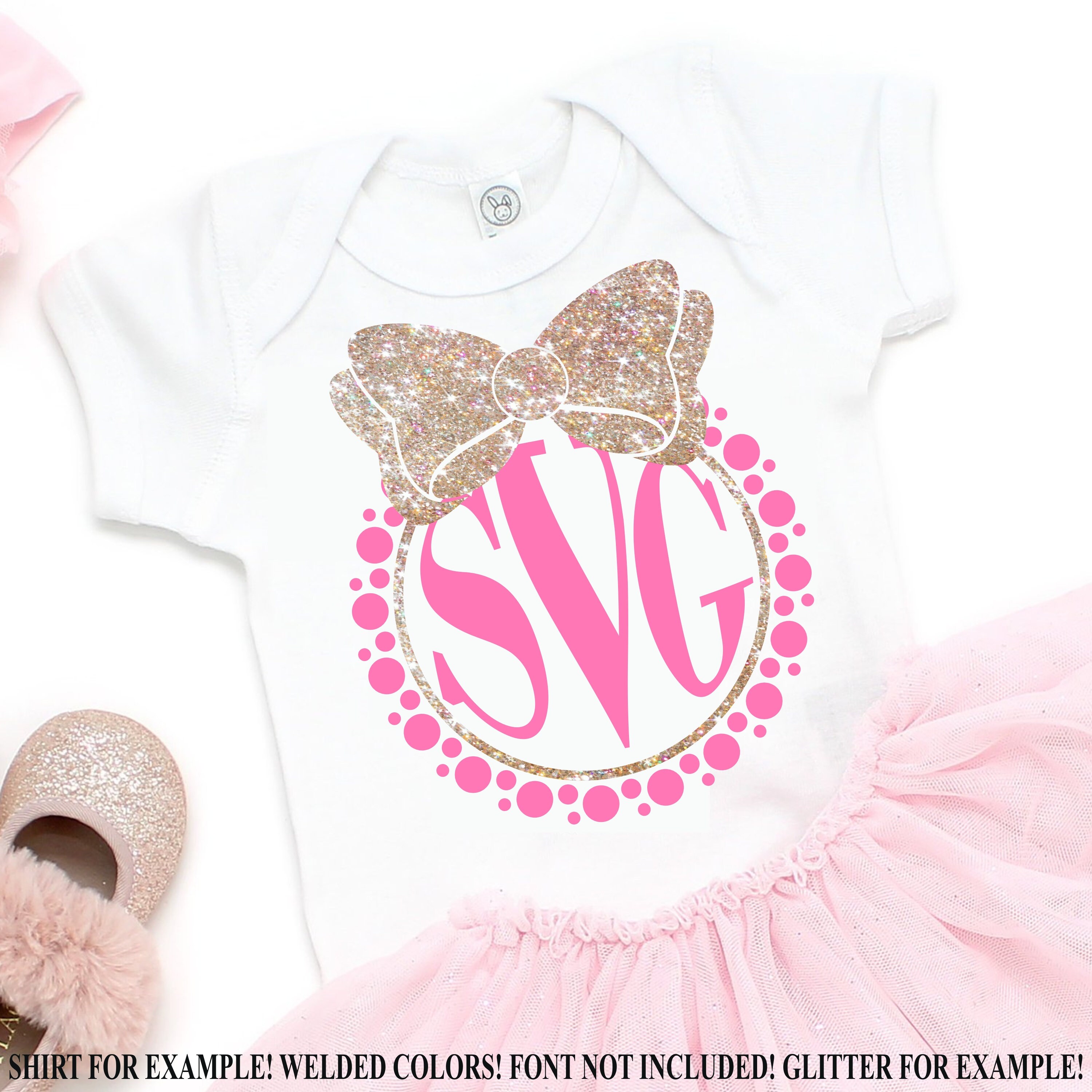 Download Bow Monogram Svgmonogram Circle Svg Svg Circle Monogram Bow Etsy