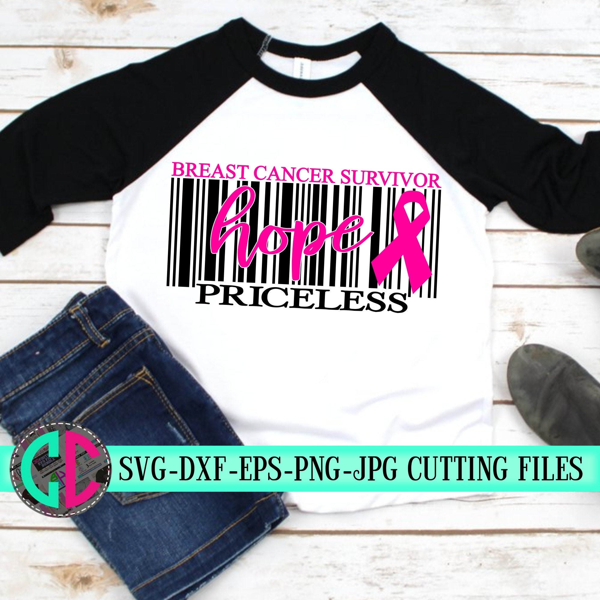 Hope Priceless Svg Breast Cancer Svg Cancer Survivor Svg Pink Fight For The Cure Breast Cancer Silhouette Tshirt Svg Cameo Svg For Cricut