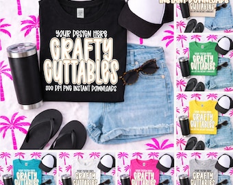 Summer Mockup Bundle | 8 Summer T-Shirt Designs | Beach Graphic Tees | Digital Download T-Shirt Mockup, Flat Lay Mockup