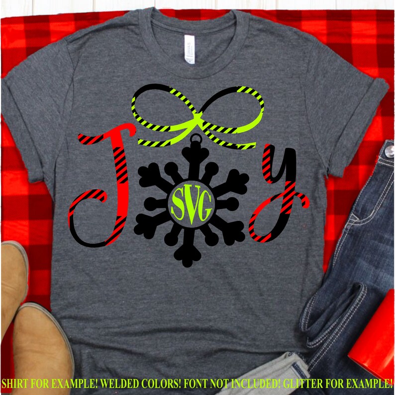 Joy Plaid Monogram Svgplaid Svgchristmasplaid Svgbuffalo - Etsy