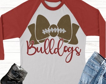 bulldogs football bow svg,Football svg,bulldogs football, bulldogs, bulldogs svg,Sports Svg Designs, Sports Cut File, cricut svg