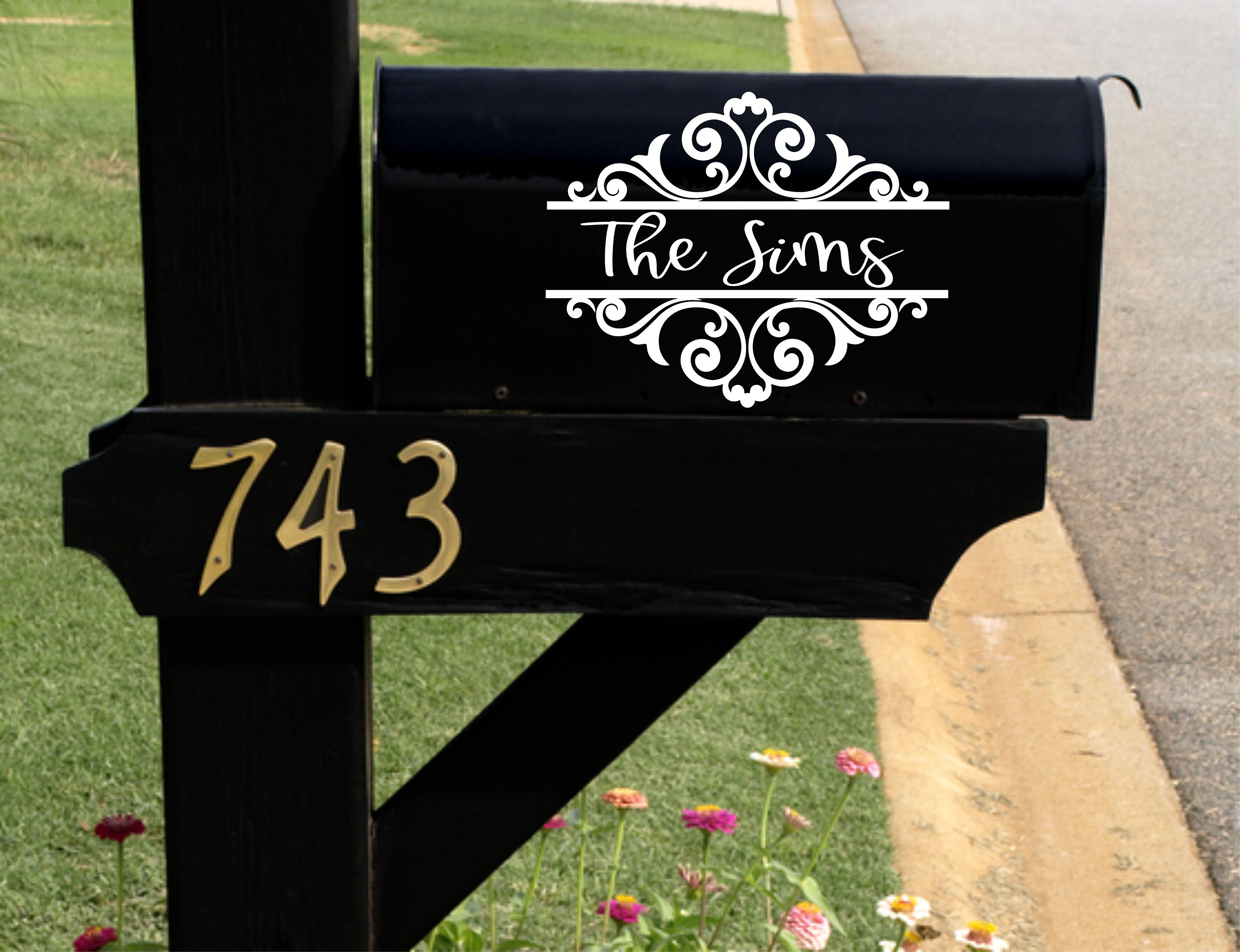 Download Mailbox Frame Svg Mailbox Svg Ornament Clip Art Monogram Frame Mailbox Decal Mail Box Decal Cricut Designs Silhouette Designs