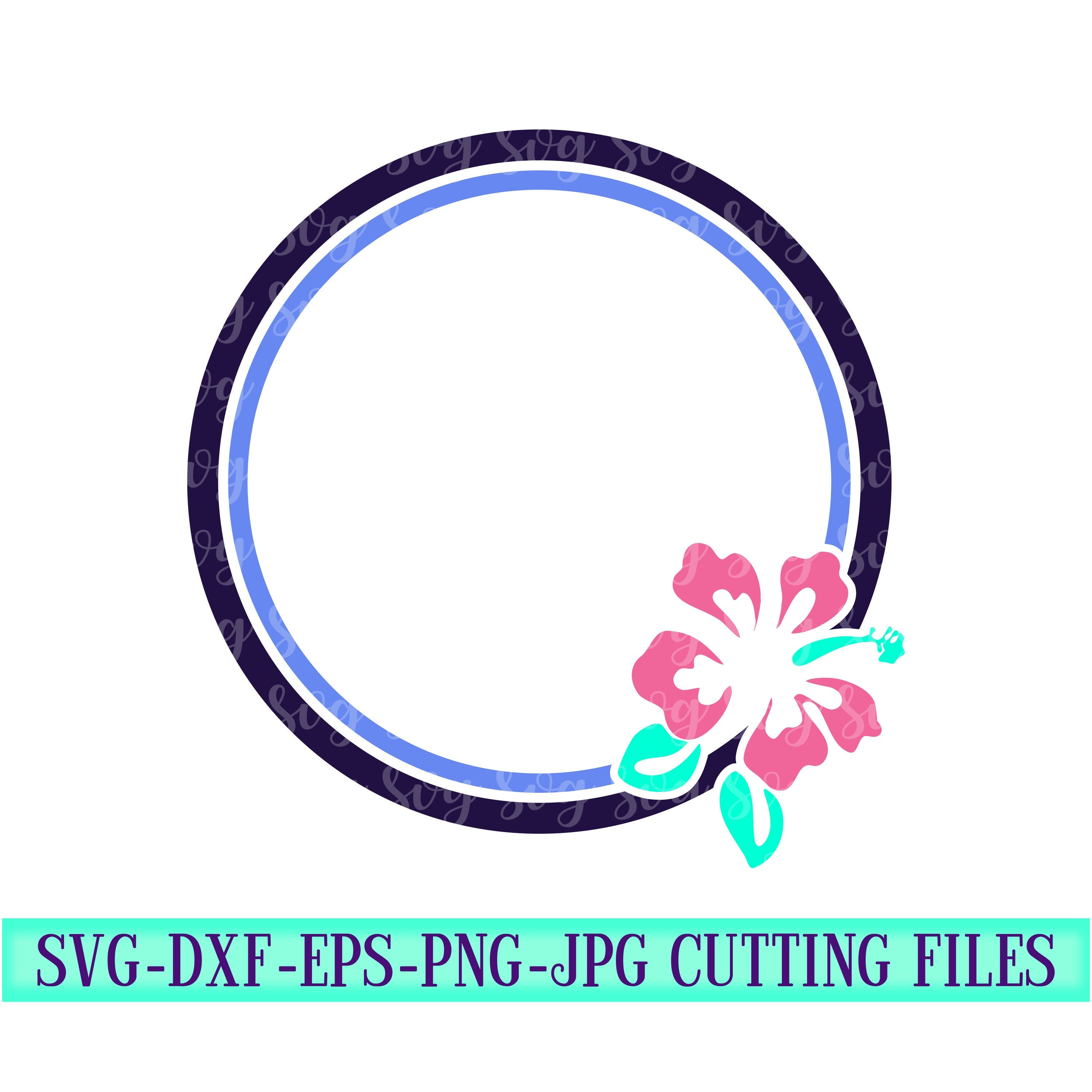 Download Flower Monogram Svg Hibiscus Svg Monogram Svg Monogram Flower Svg Summer Svg Designs Summer Cut File Cricut Svg