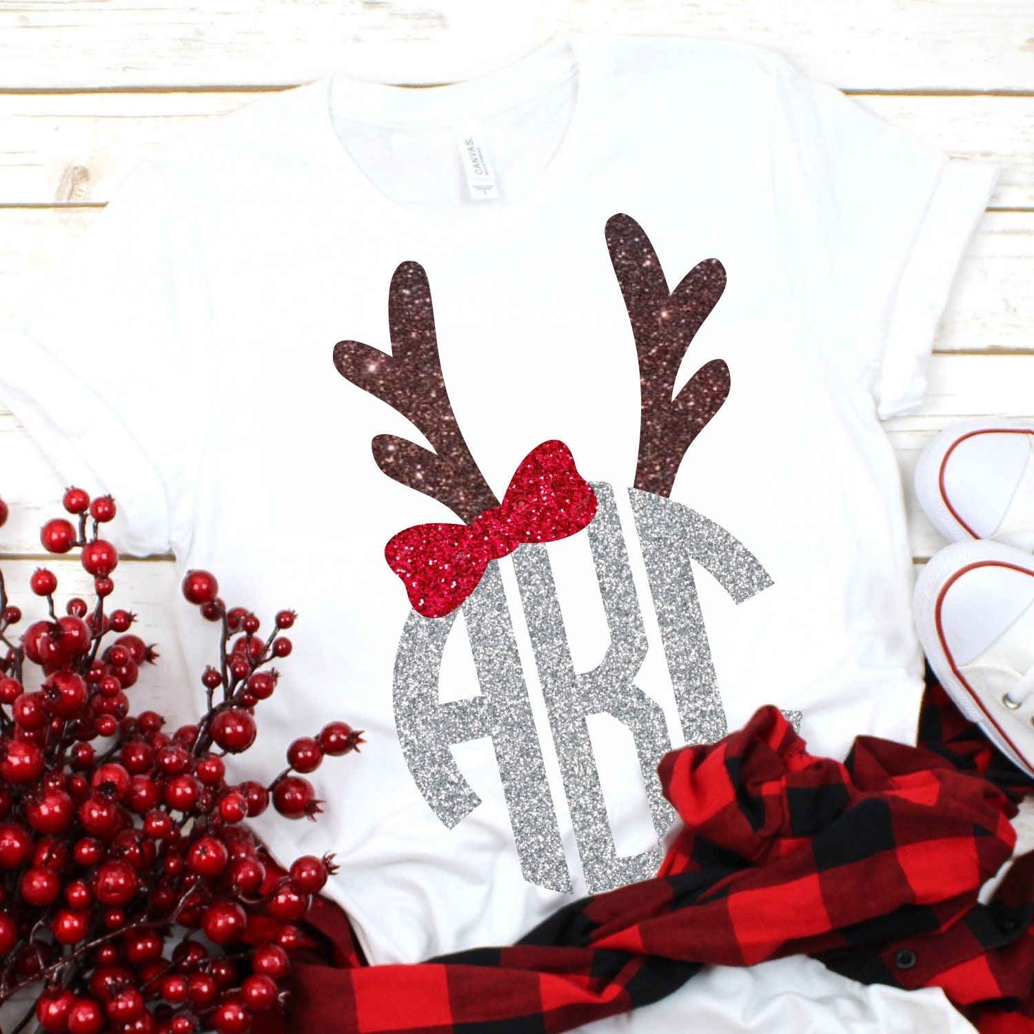 Download Antler Monogram SVG, Antlers Monogram SVG, Reindeer Monograms,Holiday Monogram svg, Christmas ...