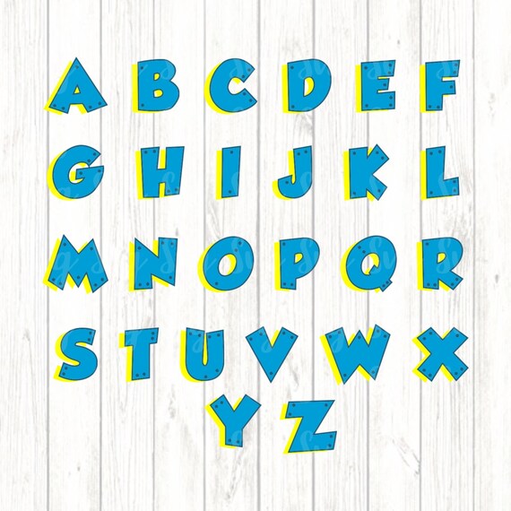 Paw Patrol Alphabet Svgpaw Patrol Svg Paw Patrol Alphabet Etsy