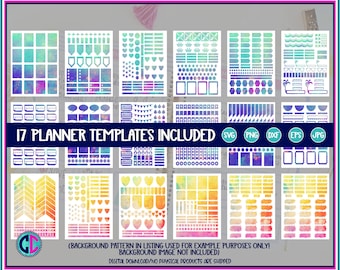 Planner Template Bundle, Planner stickers templates, Planner svg Bundle, planner template, Cricut planner Design, Silhouette planner Design