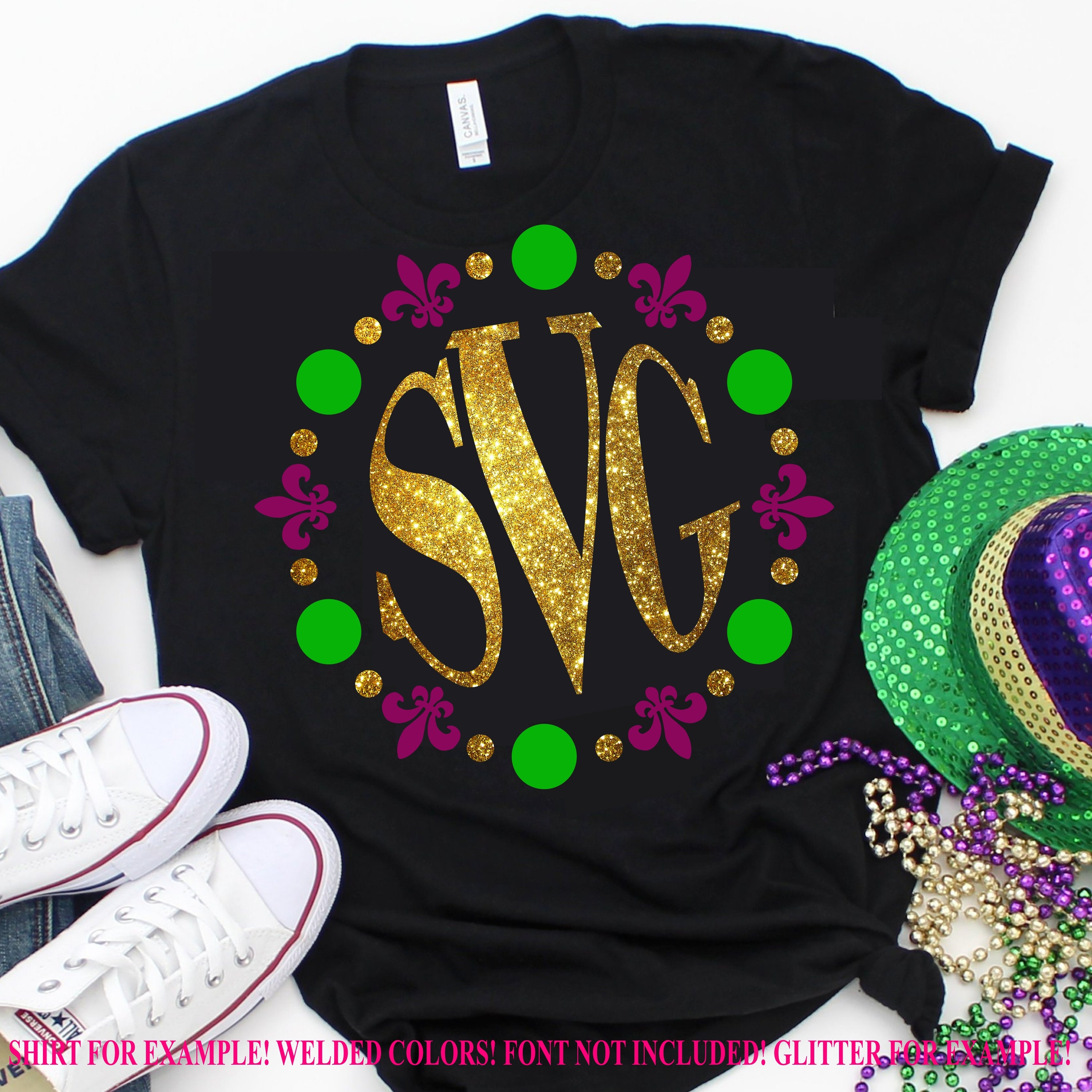 mardi gras shirt embroidery design