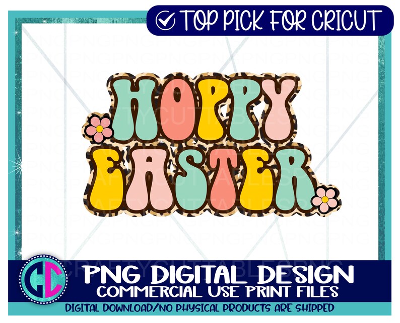 Hoppy Easter png, Retro png, Vintage png, Leopard, Cheetah, Easter png, Sublimation print png, print file, Sublimation png, Sublimation image 6