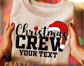 Personalized Last Name Christmas Design • Santa Hat PNG (Digital Download)