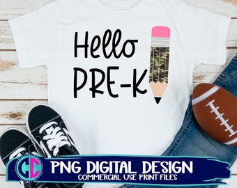 hello pre k png, Print File for Sublimation Or Print, teacher png, back to school sublimation , preschool png, pre k png, back to school png