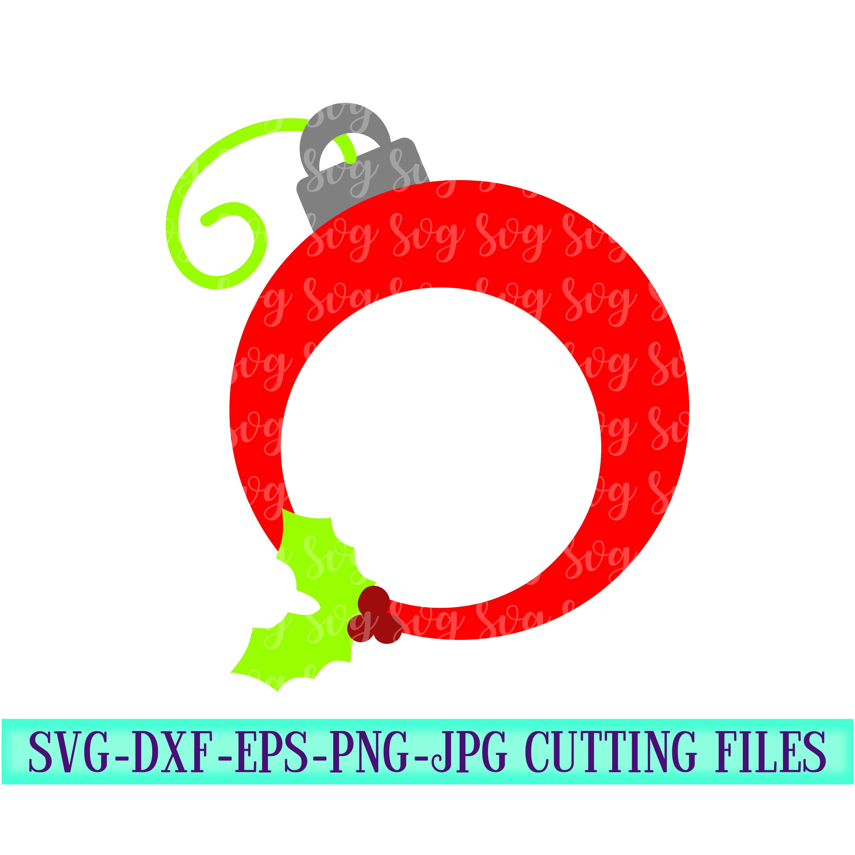 Download Monogram Ornament Svg Christmas Svg Iron On Transfer To Print Christmas Ornament Christmas Svg Design Christmas Cut Files Cricut Svg