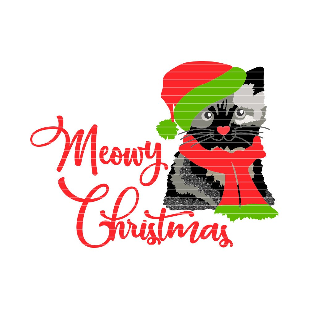 Meowy Christmas svg,Cat Christmas svg,Christmas Decals, Christmas svgs
