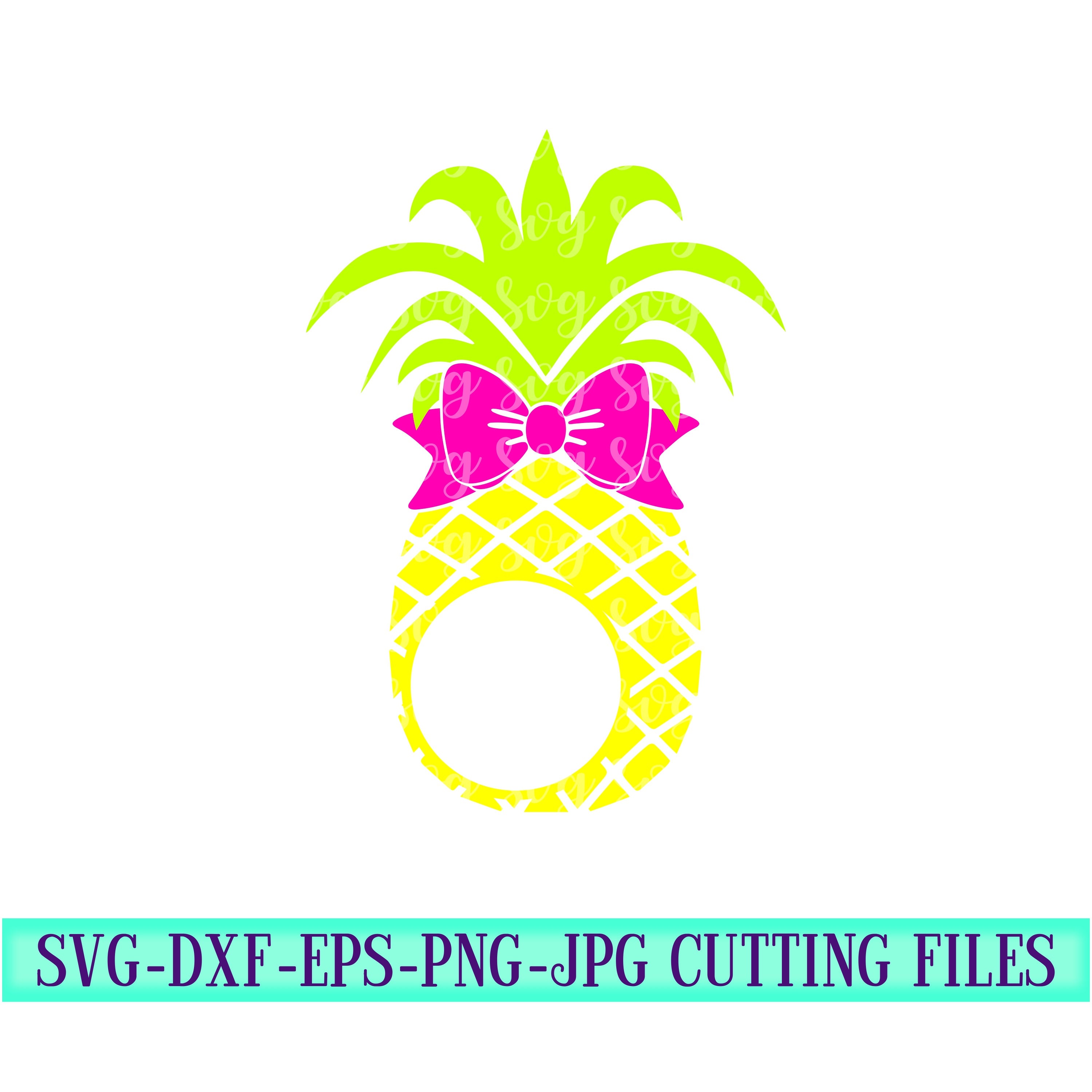 Download Pineapple Monogram Svg Pineapple Svg Bow Svg Monogram Svg Summer Svg Monogram Svg Designs Monogram Cut File Cricut Svg