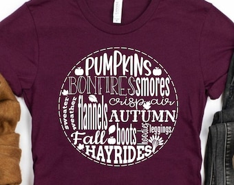Fall Typography SVG, Autumn Bonfire Design (Digital Download)