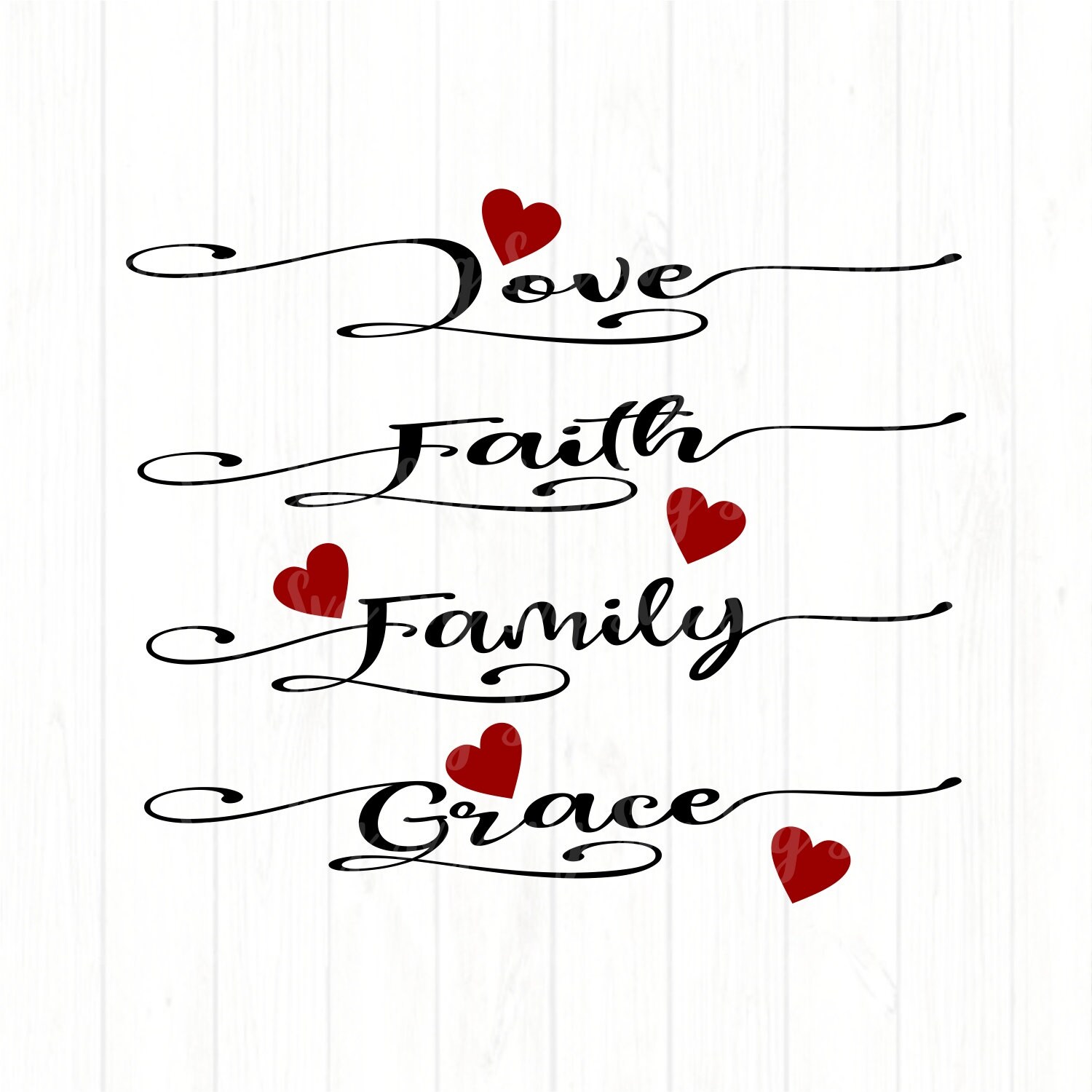 Love Faith Family Svg Love Svg Tshirt Svg God Svg Faith Svg Christian Svg Crafty Cuttables Tshirt Decal Cricut Design Silhouette Design