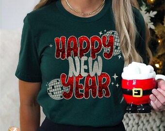 Happy New Year Disco Ball PNG | Sequin Sparkle for Party Designs