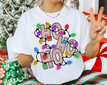 Sequin 'Ho' Christmas Clipart – Festive PNG (Digital Download)