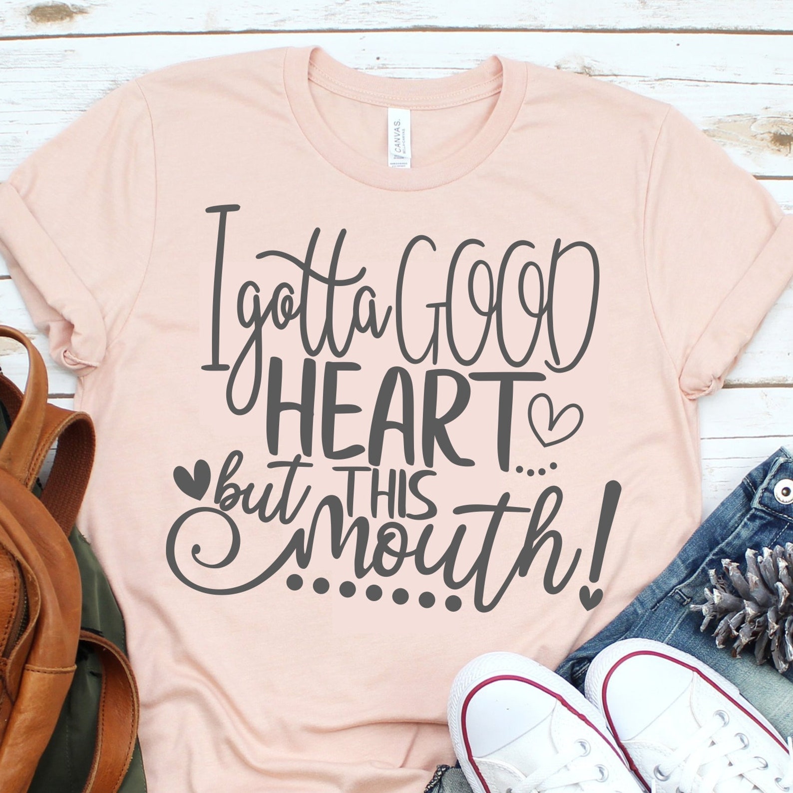 I Gotta Good Heart But This Mouth SVGSouthern SVG FilesSassy | Etsy