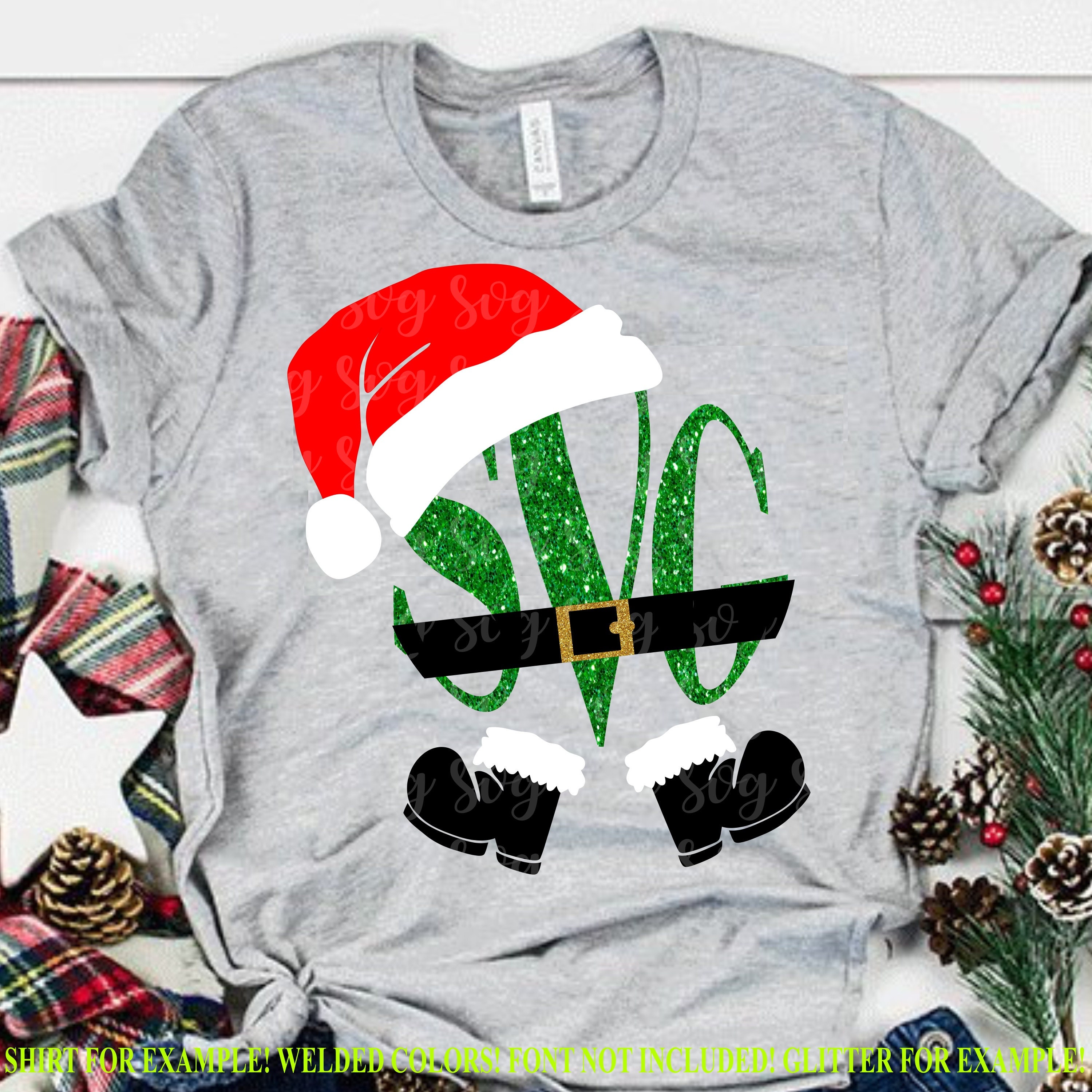 Download Santa Monogram Svg Christmas Svg Santa Hat Svg Merry Christmas Svg Santa Monogram Svg Cut Files Cricut Svg Svg For Mobile Mobile Svg