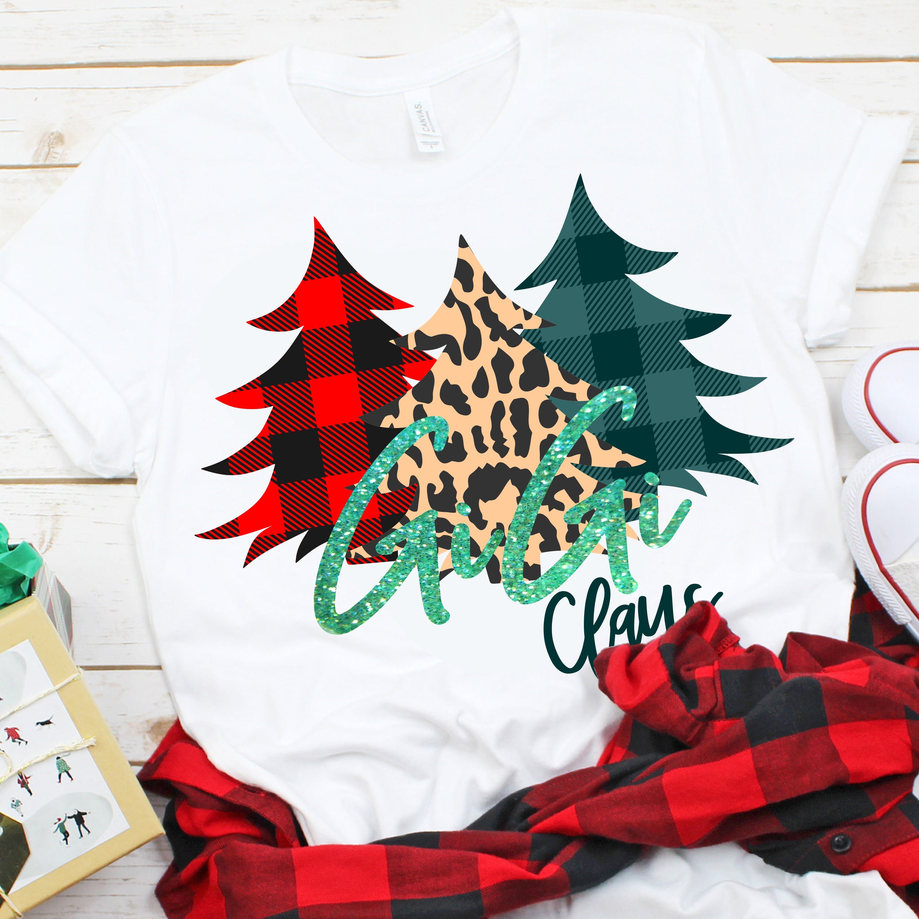 Gigi claus svg, christmas tree svg,buffalo plaid svg, leopard print svg ...