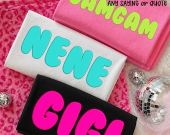 Custom Mother's Day Name PNG SVG | Personalized Mother's Day | Editable Name Colors | Digital Download Cut File