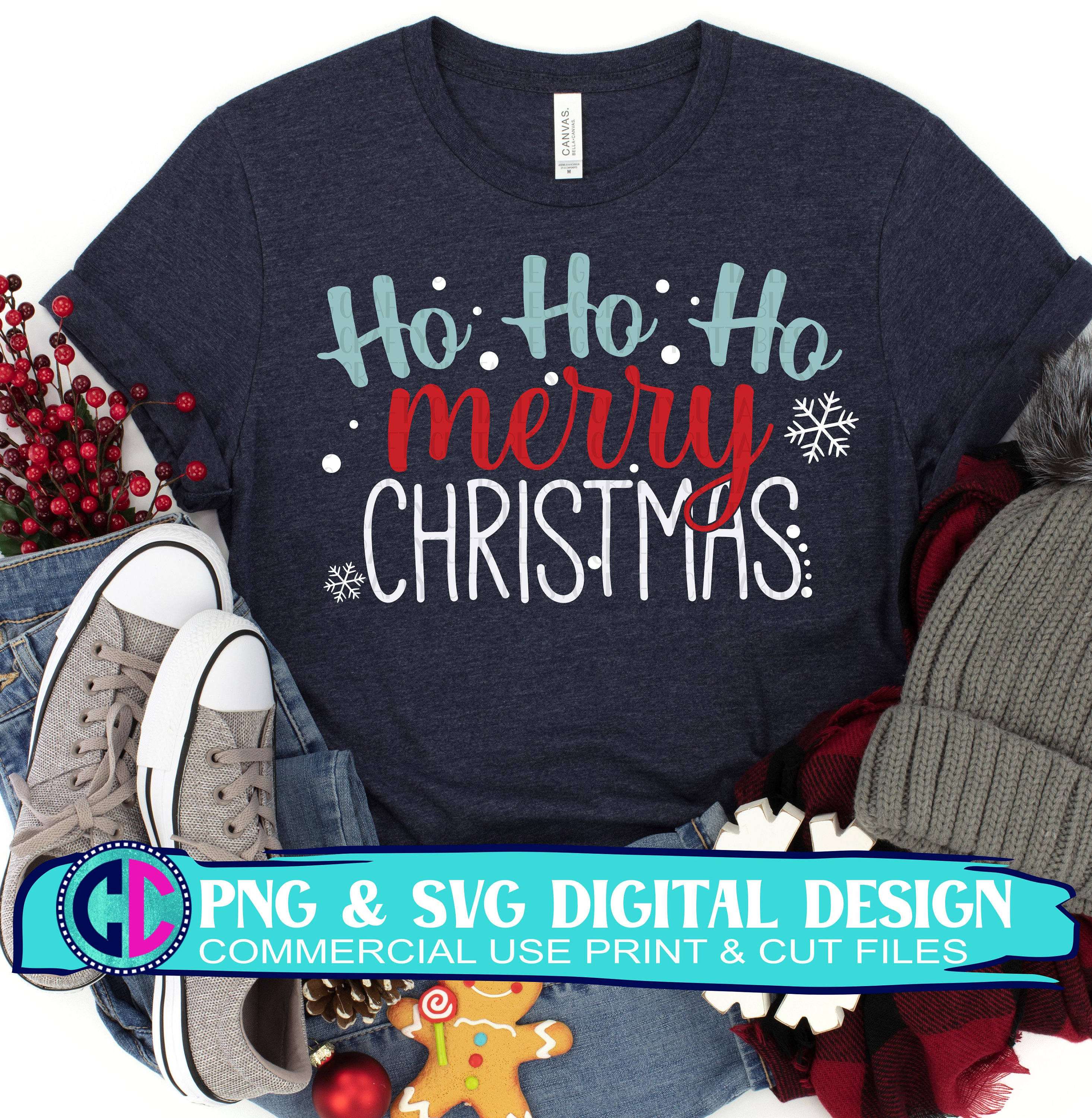 Buy Ho Ho Ho Christmas Tree Svg Png online in USA