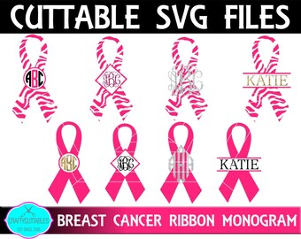 Breast Cancer SVG, PNG Files Silhouette Cameo and Cricut Files