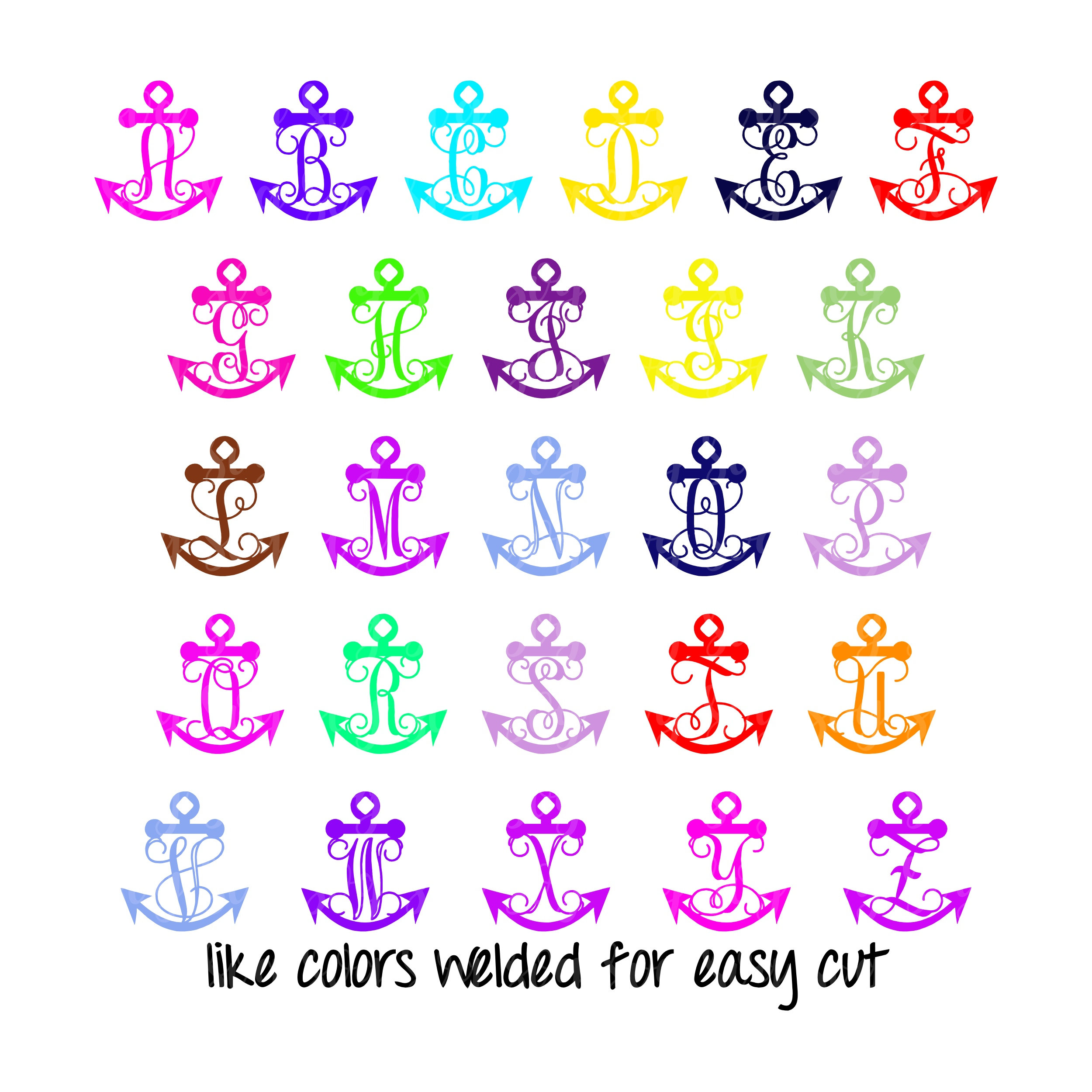 Download Anchor Font Svg Anchor Monogram Font Fonts Anchor Font Interlocking Font Interlocking Svg Cricut Designs Silhouette Designs