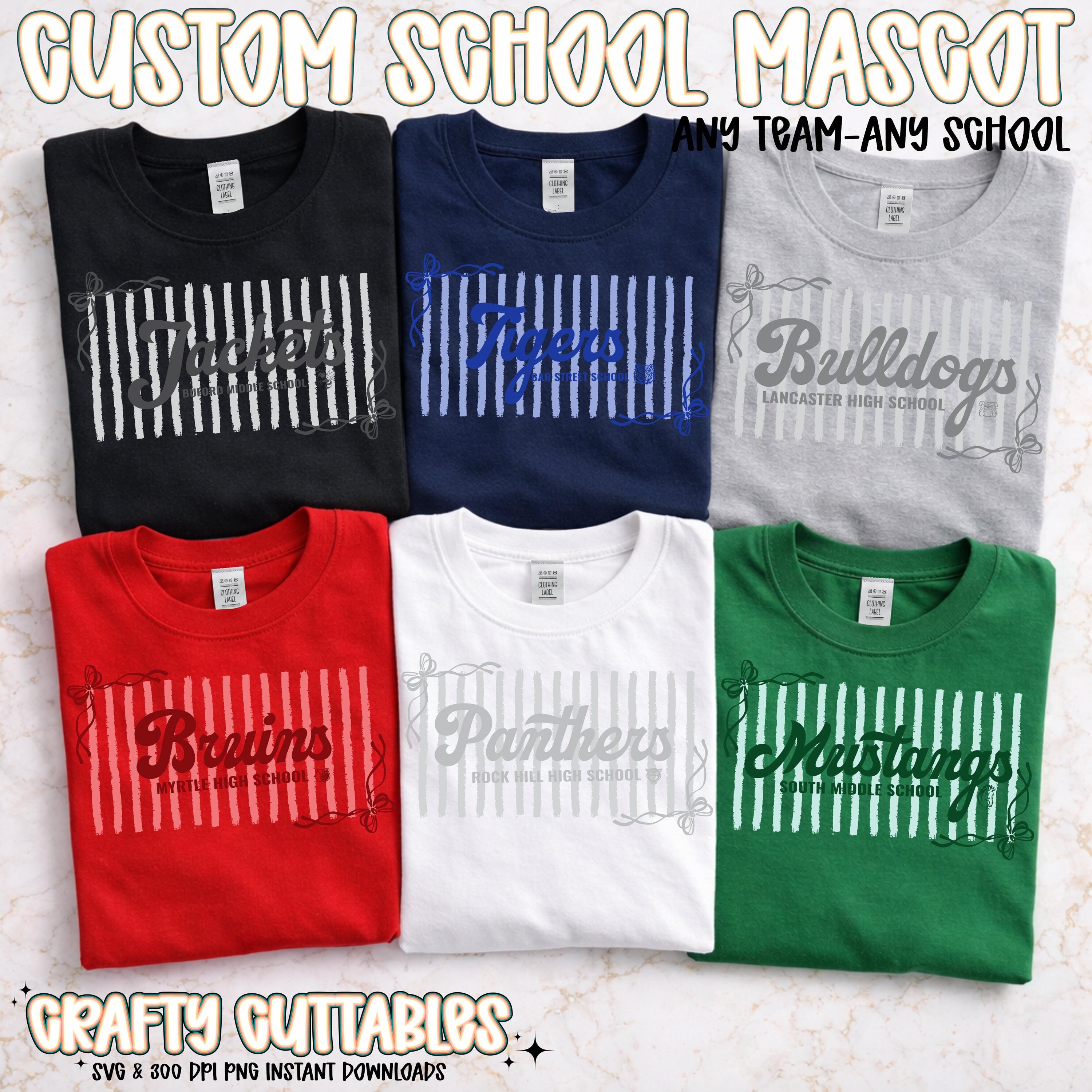 Team Name Pattern Custom Team Name PNG SVG | Personalized School Team Mascot | Editable ...