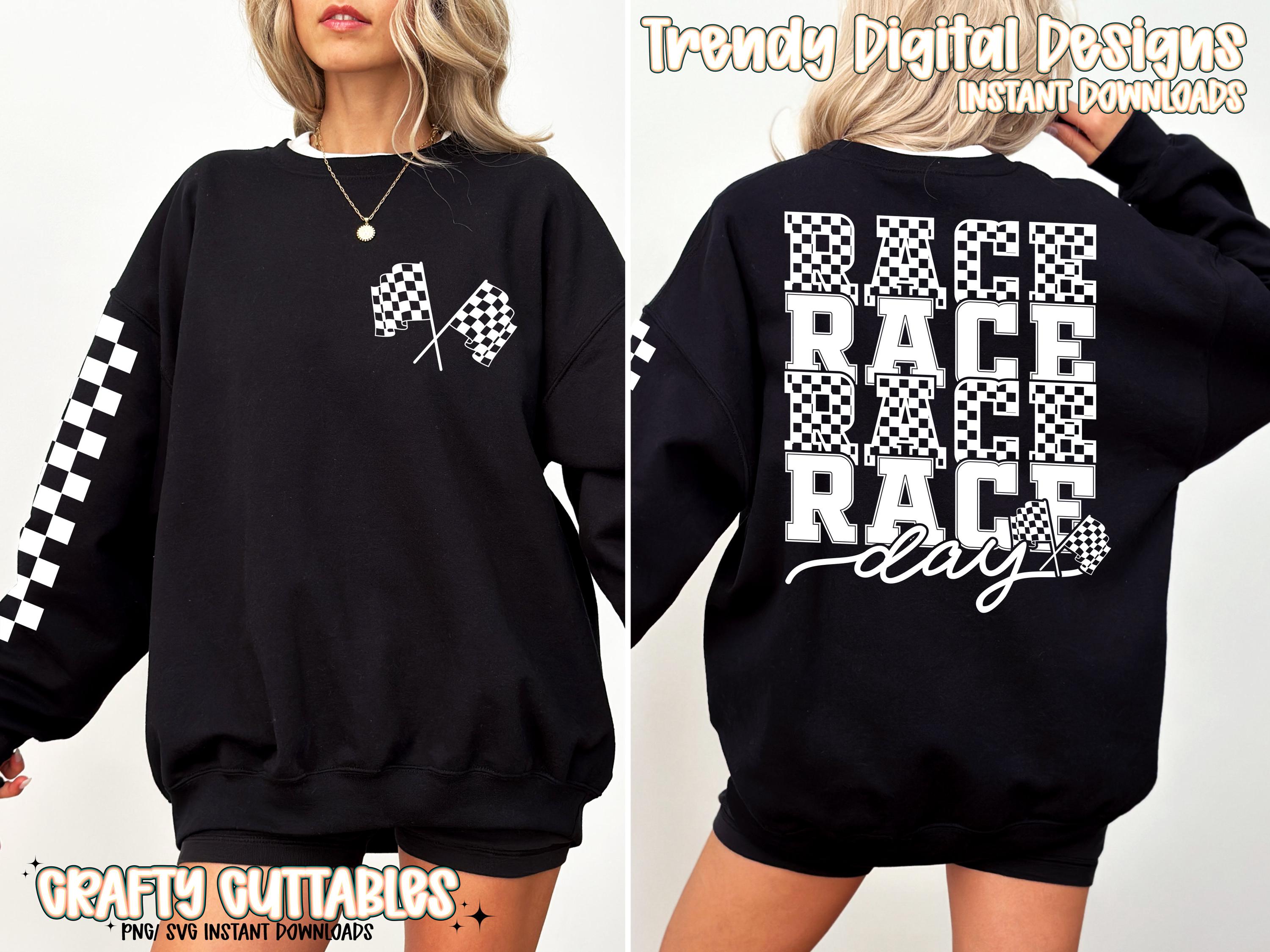 Sweatshirt Back Racing Graphics Race Day Stacked Bundle | Dirt Track Racing Digital Design| Front-back ...
