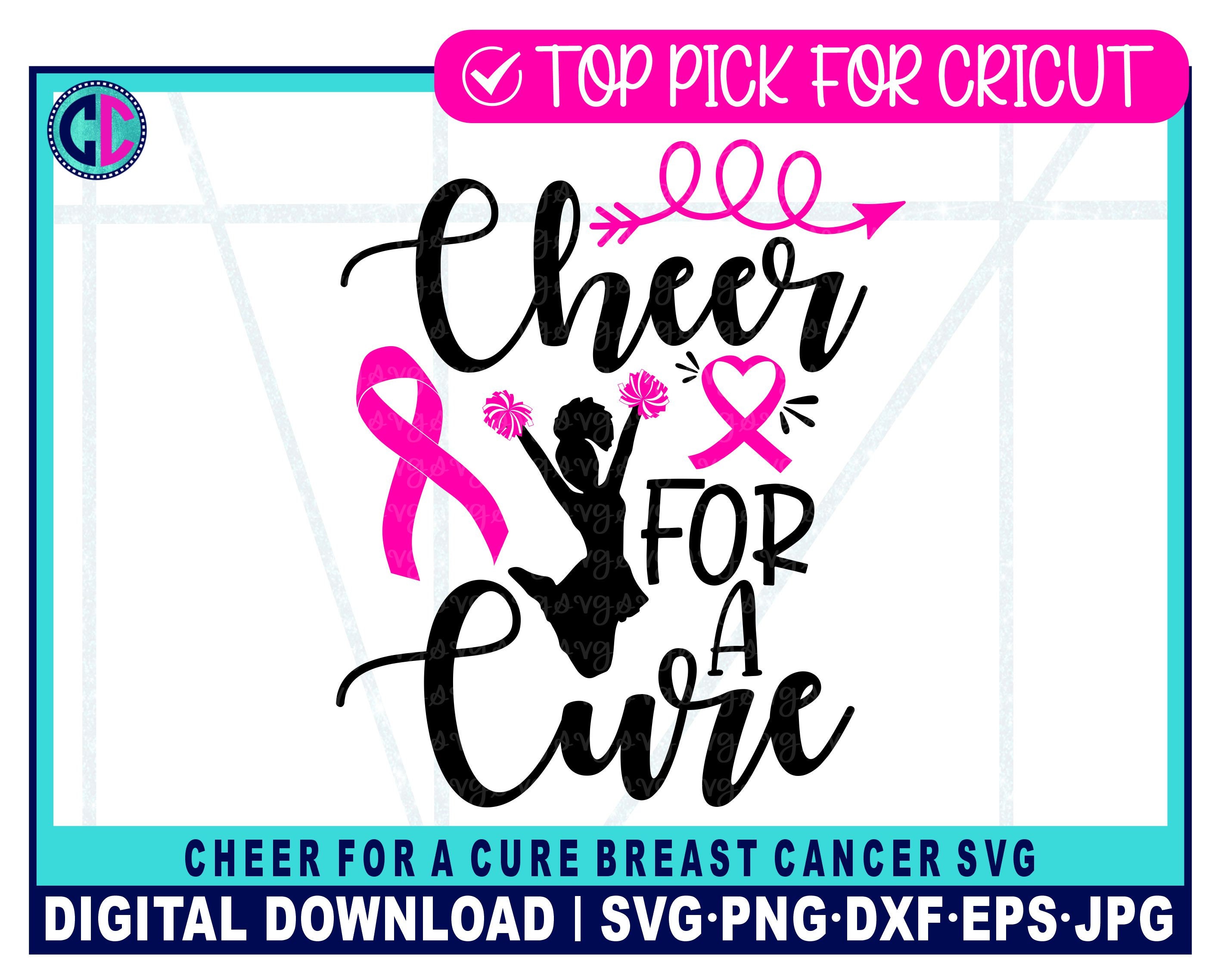 Breast Cancer Svg Cheer for a Cure Svg Cancer Ribbon Svg - Etsy