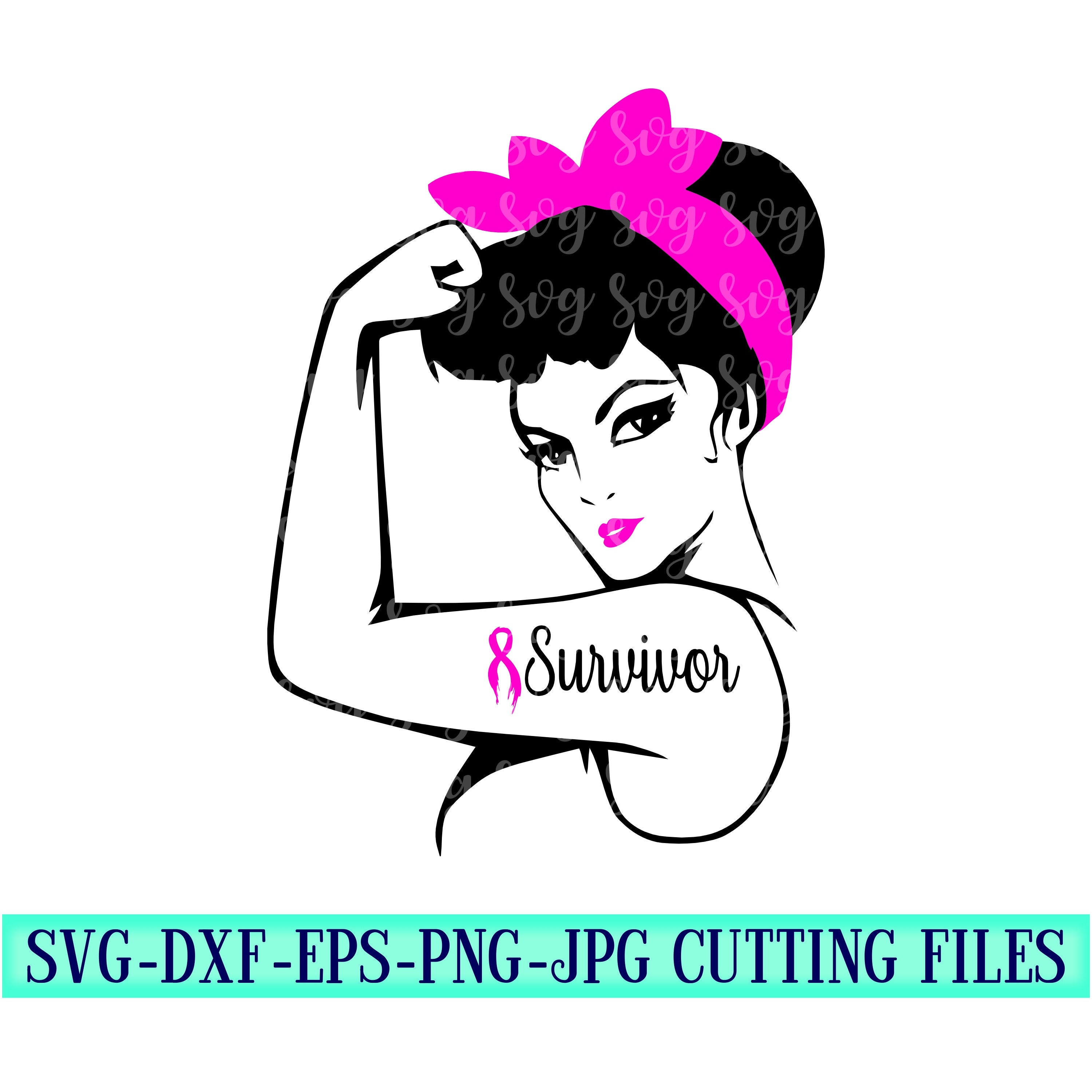 Rosie Riveter Cancer Svg Cancer Svg Breast Cancer Svg Awareness Svg Design Cancer Cut File Cancer Svg Design Svg For Cricut Svg For Mobile