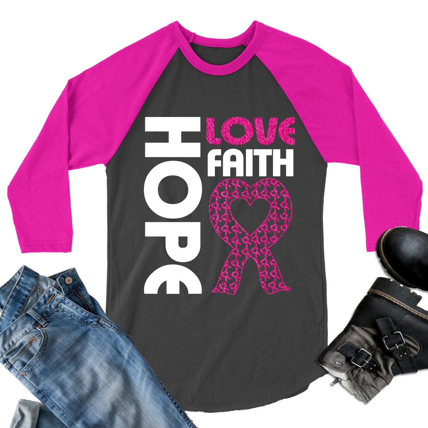 Download Hope Love Faith Breast Cancer Awareness SVG,Breast Cancer ...
