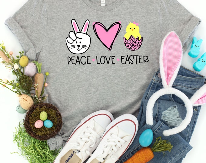 Featured listing image: Easter Svg, peace love Easter svg, peace love svg, Religious svg, Jesus svg, Easter svg design, Easter cut file, Easter svgs, cricut svg