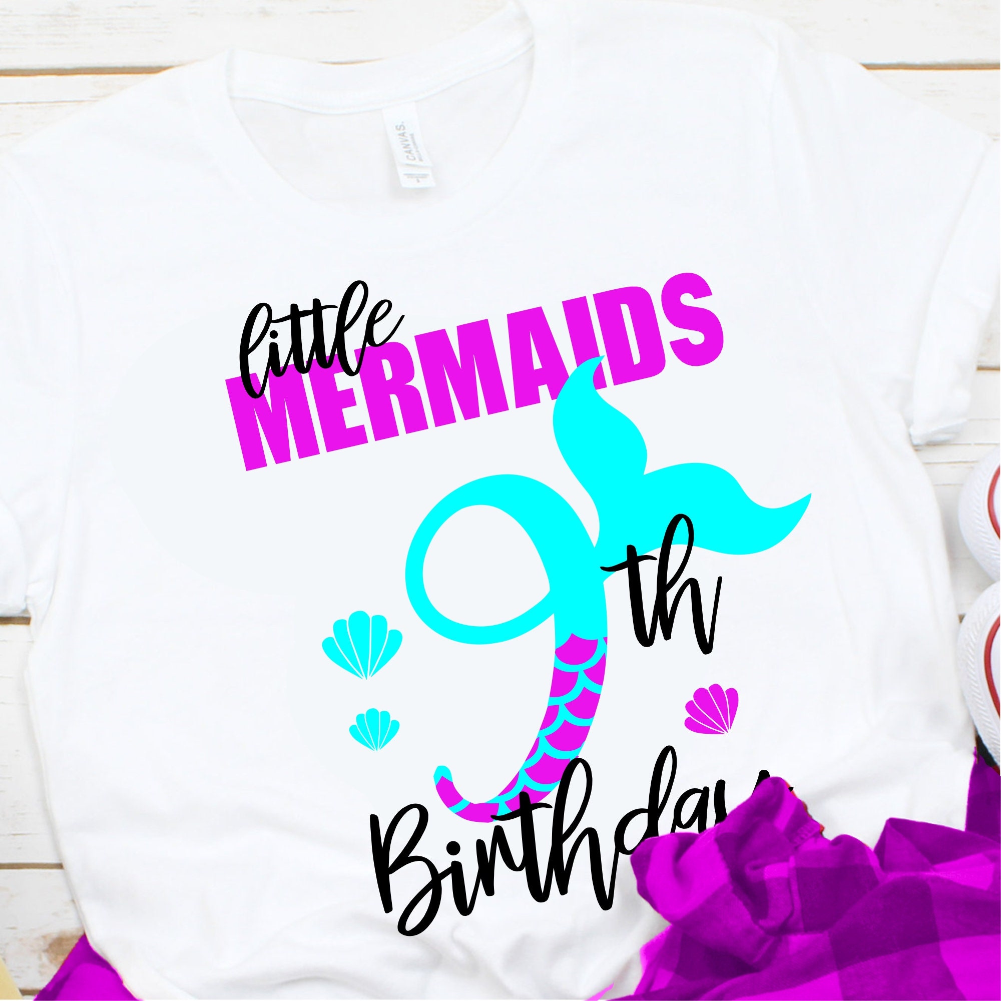 Download My 9th Birthday Mermaid Svg, Eps, Png,Clipart, Cut File ...