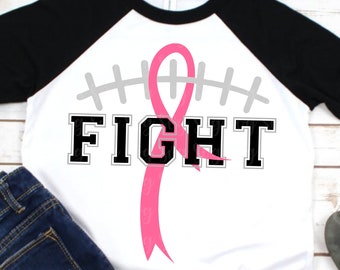 Breast Cancer svg, Fight Breast Cancer awareness svg, Football svg, svg, ribbon svg, football lace svg, hope svg, cancer ribbon svg