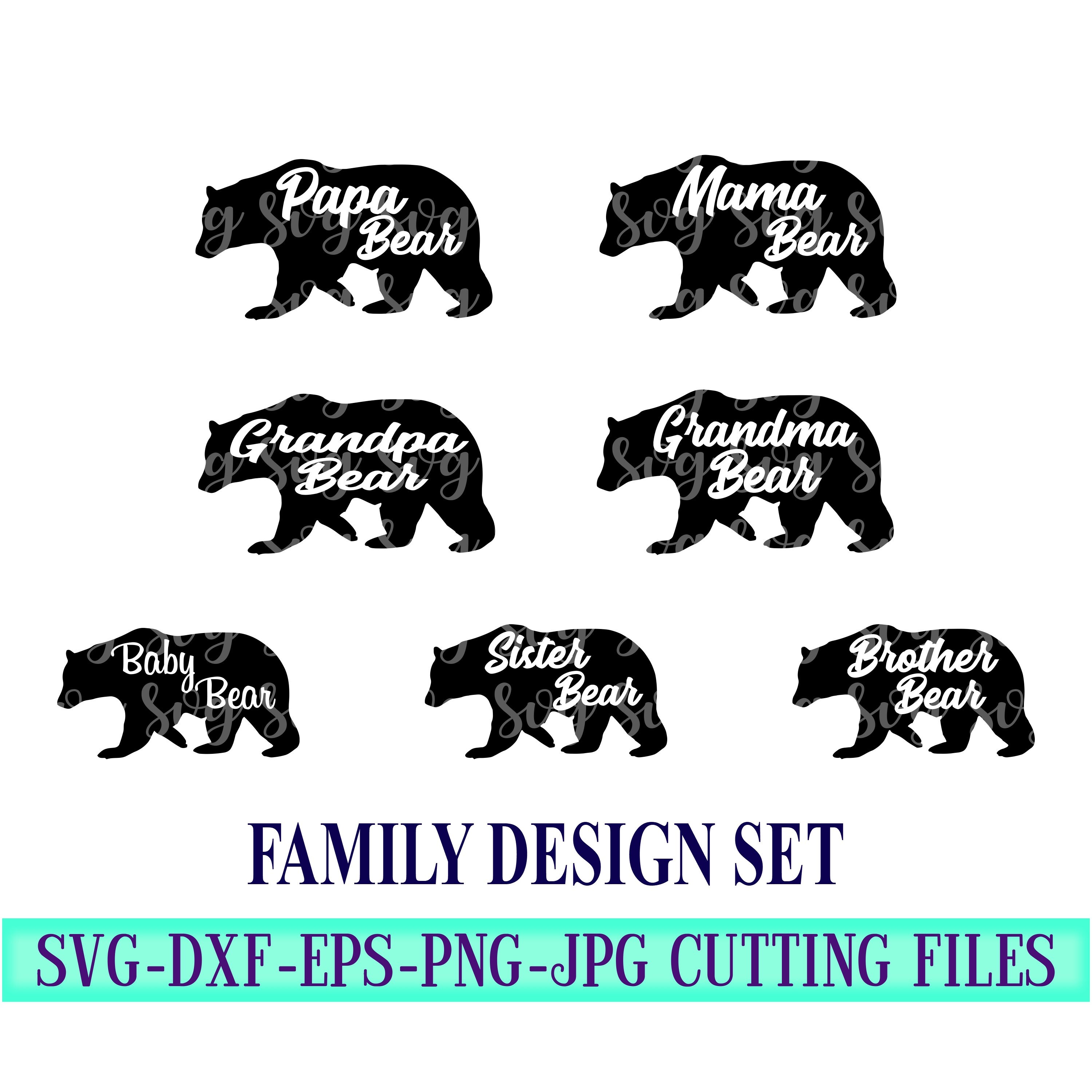 Download Bear Family Svg Holiday Svgs Christmas Decal Silhouette Svg Santa Merry Christmas Christmas Svg Design Christmas Cut Files Cricut Svg